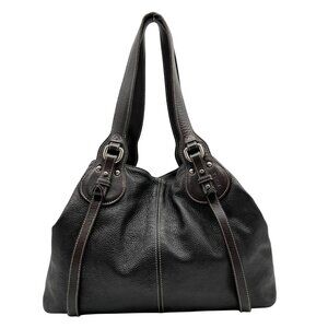 Furla Dark Brown Leather Hobo Shoulder Bag